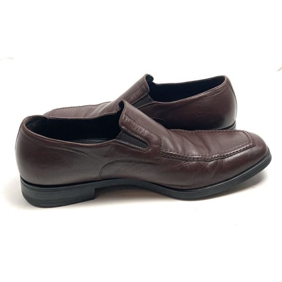 Santoni Mens Casual Dress Shoes Cardova Leather Italian Slip On Loafer Size 11D